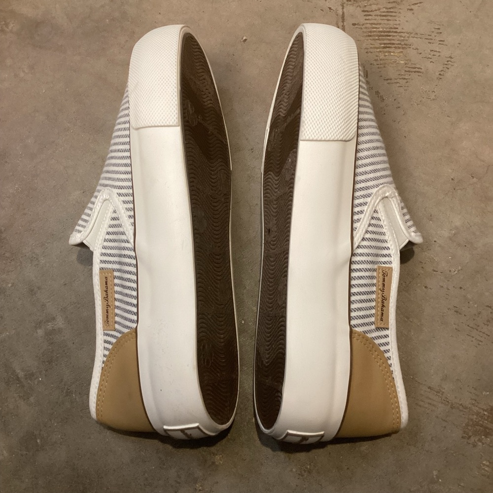 Tommy Bahama Canvas Platform Striped Slip On Sneakers Loafers Size 7.5 NEW - Picture 5 of 10
